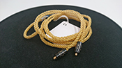 MMCX 4.4mm  Black and gold edge  Braiding headphone cable
