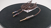 MMCX 3.5mm Brown and Gun color braiding Earphone cable