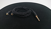 MMCX 3.5mm  Black Color Braiding Headphone cable